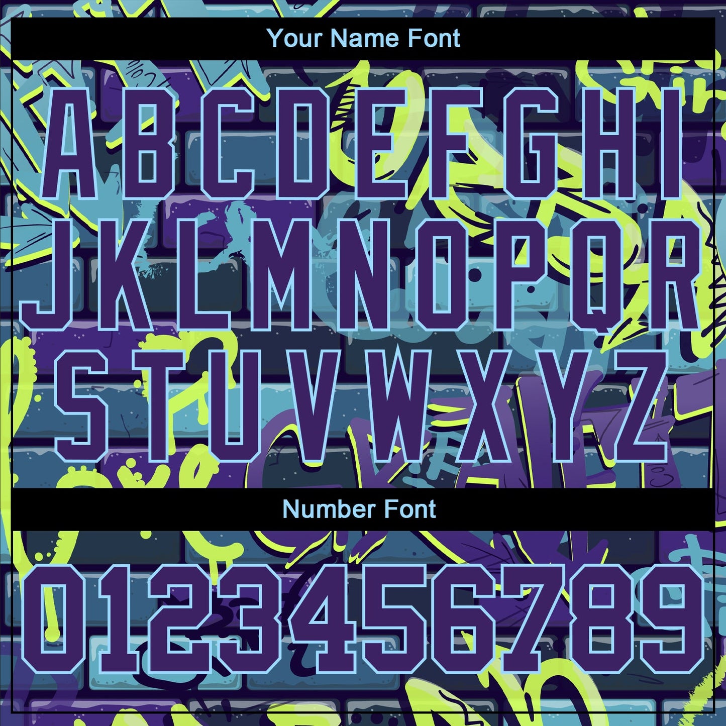 Custom 3D Pattern Design Abstract Graffiti Authentic Baseball Jersey - Sky-Custom