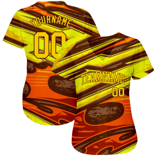 Custom 3D Pattern Design Abstract Pattern For Sport Team Authentic Baseball Jersey - Sky-Custom