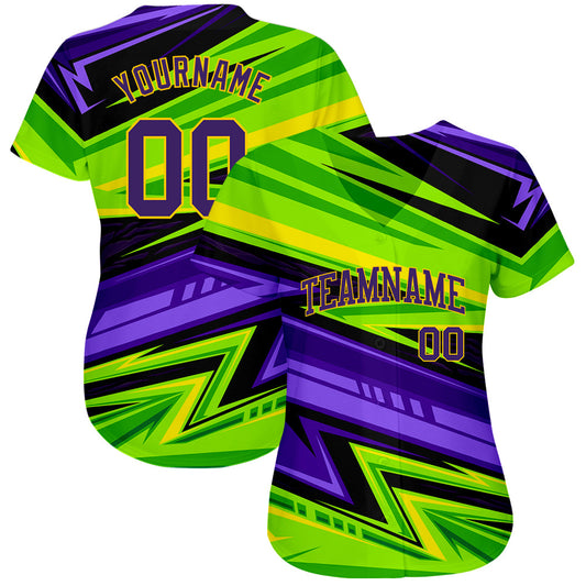 Custom 3D Pattern Design Abstract Pattern For Sport Team Authentic Baseball Jersey - Sky-Custom