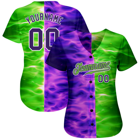 Custom 3D Pattern Design Flame Burning Red Hot Sparks BBQ Season Authentic Baseball Jersey - Sky-Custom