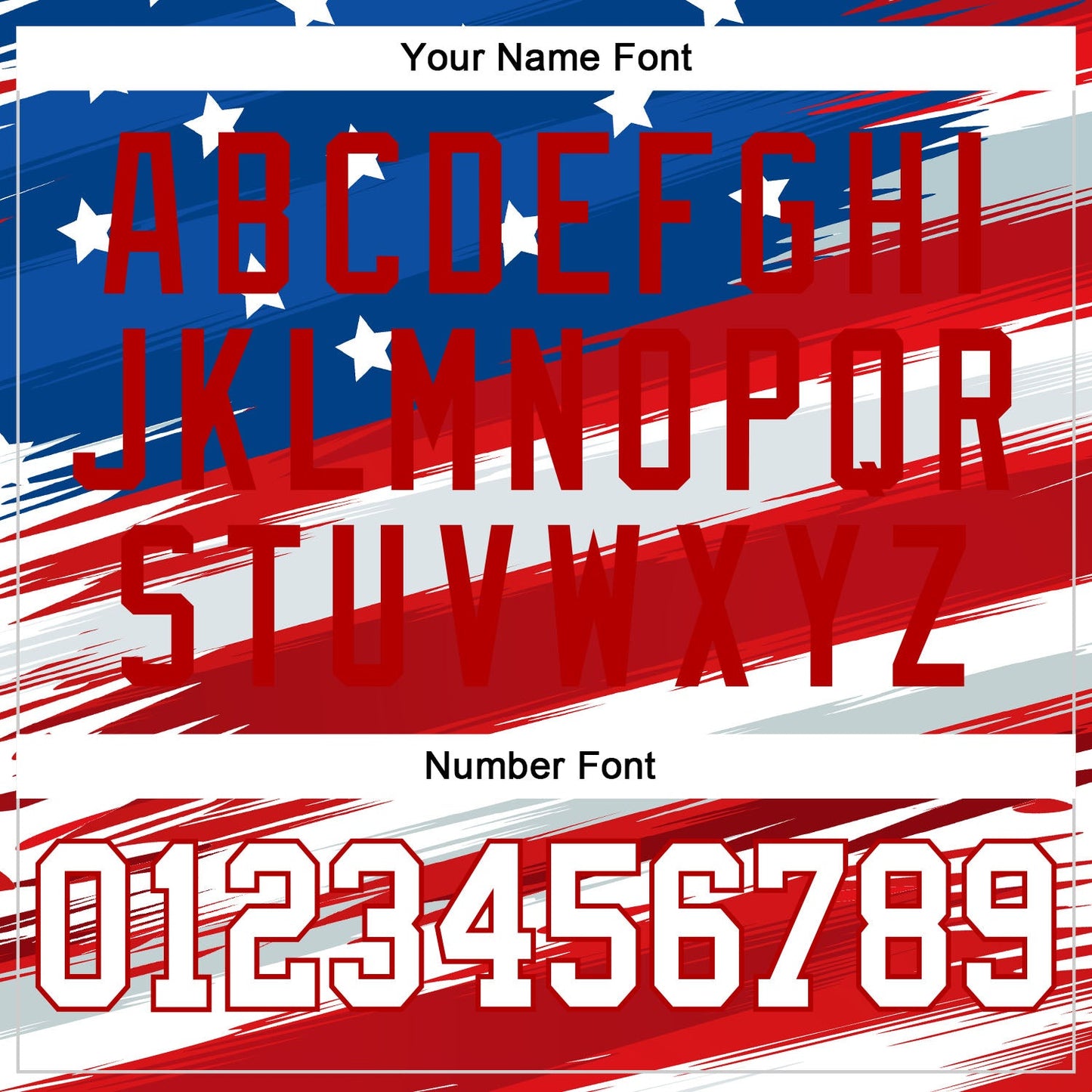 Custom Royal White-Red 3D American Flag Authentic Baseball Jersey - Sky-Custom