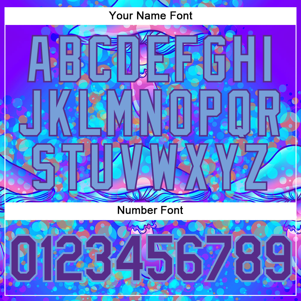 Custom 3D Pattern Design Magic Mushrooms Psychedelic Hallucination Authentic Baseball Jersey - Sky-Custom