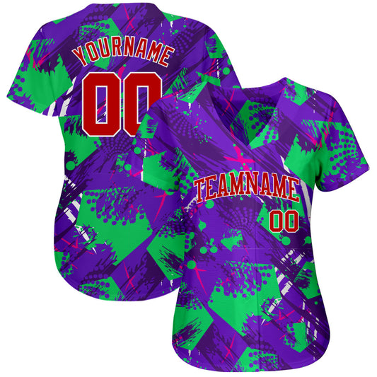 Custom 3D Pattern Design Music Festival Authentic Baseball Jersey - Sky-Custom