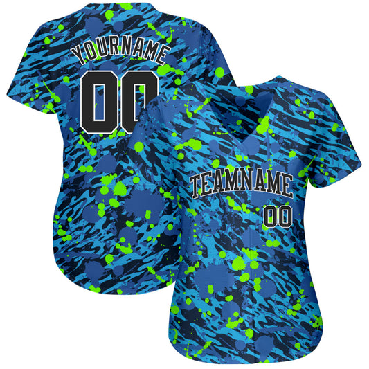 Custom 3D Pattern Design Music Festival Authentic Baseball Jersey - Sky-Custom