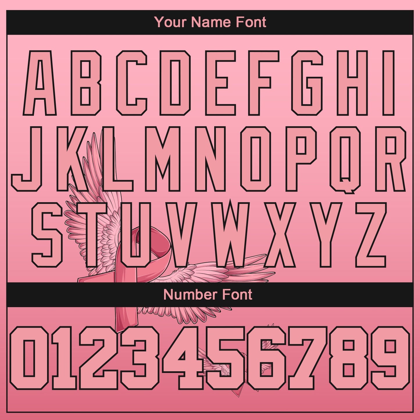 Custom 3D Pink Ribbon With Angel Wings Breast Cancer Awareness Month Women Health Care Support Authentic Baseball Jersey - Sky-Custom