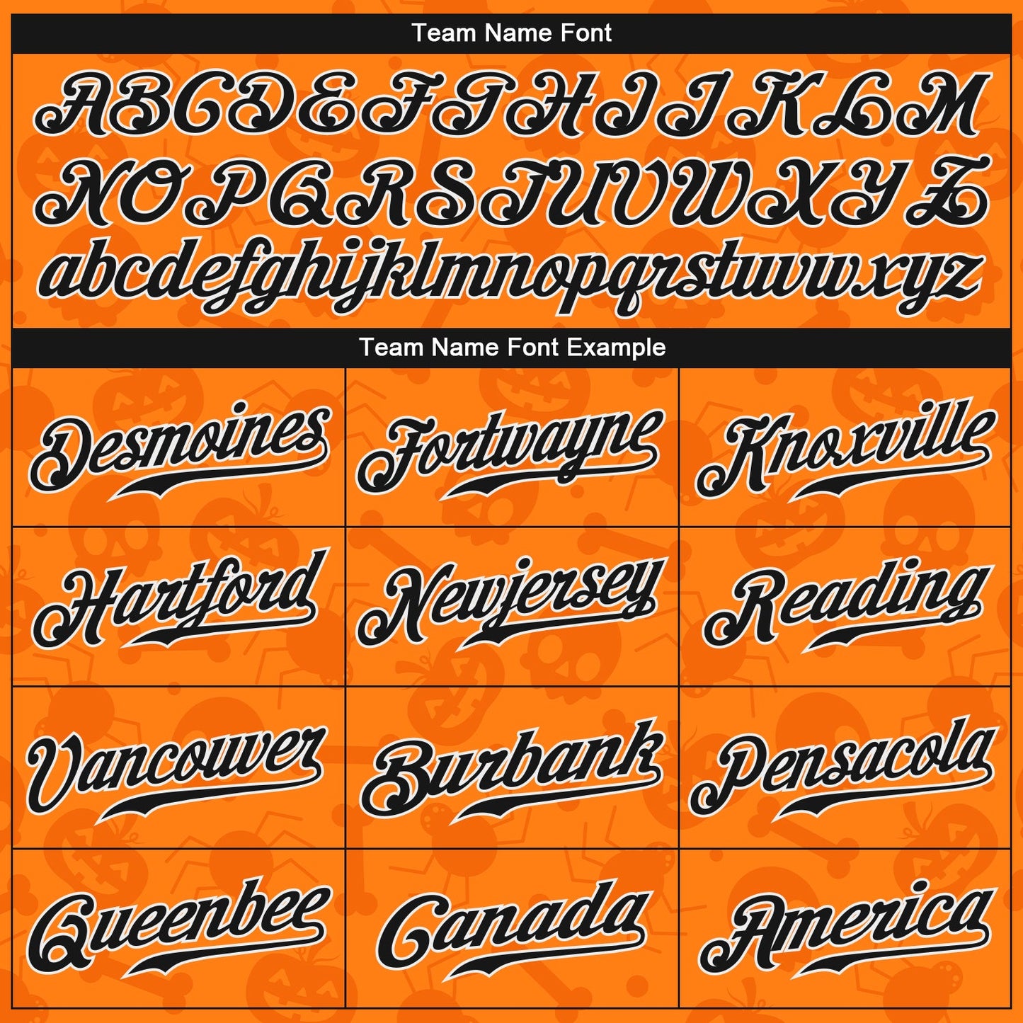 Custom 3D Pattern Halloween Pumpkins Skulls Candies Spiders Authentic Baseball Jersey - Sky-Custom
