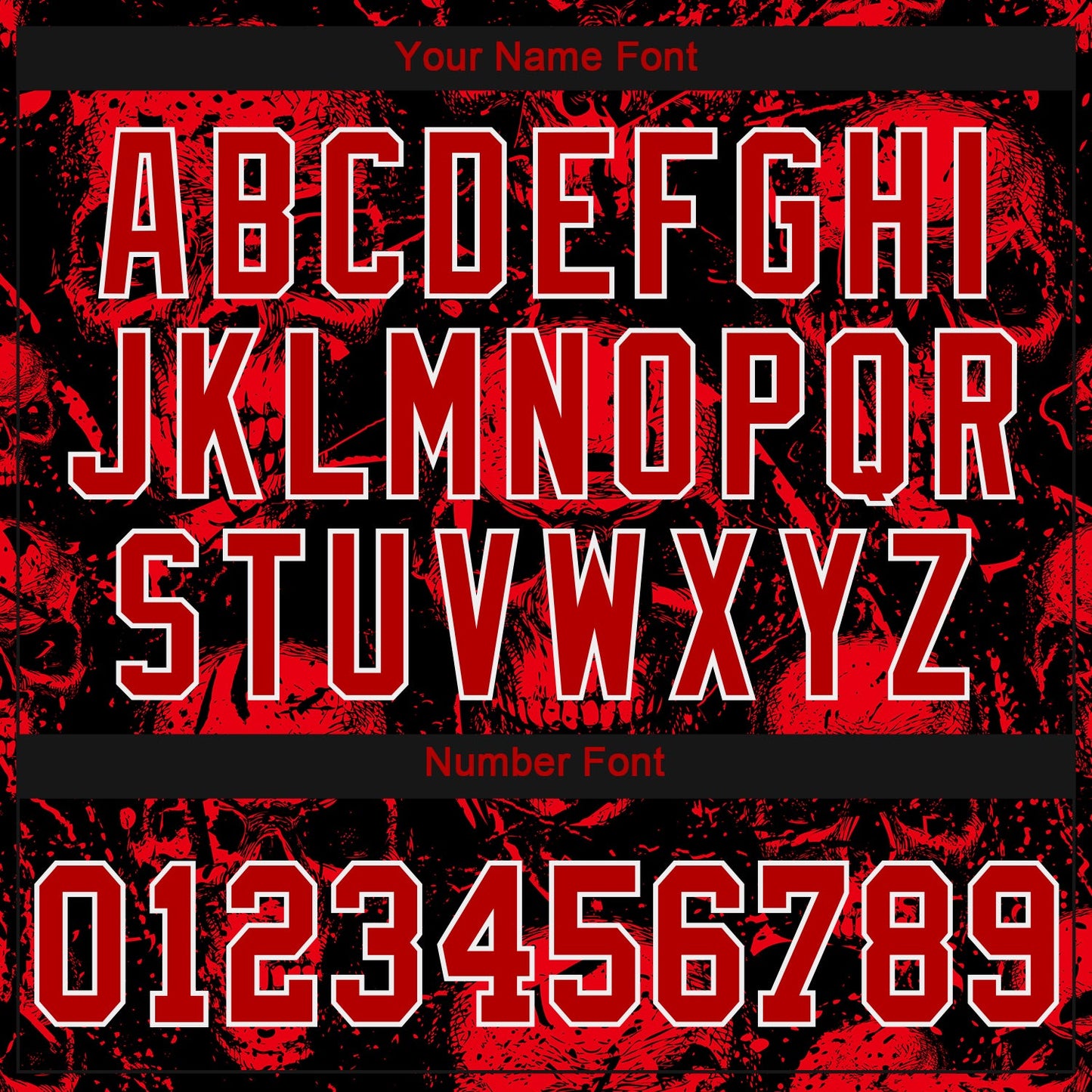 Custom 3D Pattern Halloween Skulls Authentic Baseball Jersey - Sky-Custom