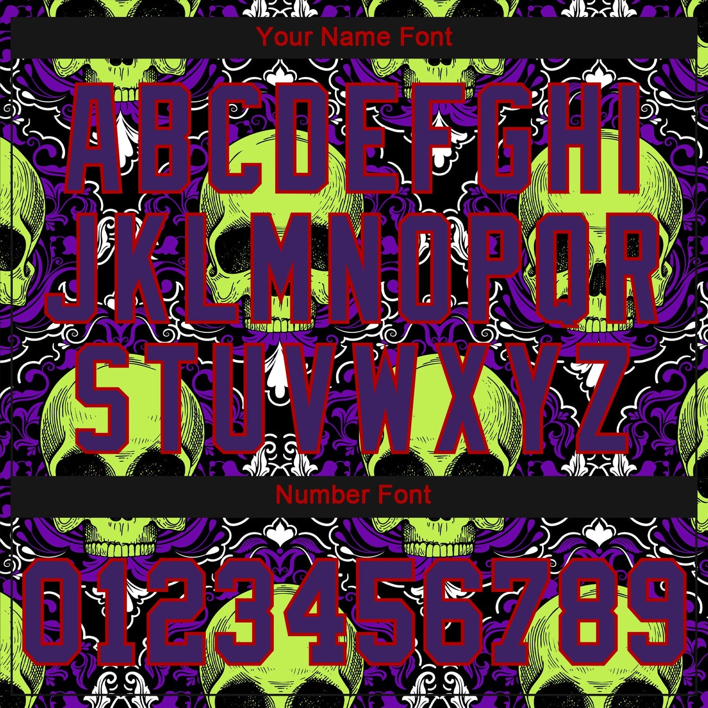 Custom 3D Pattern Halloween Skulls Authentic Baseball Jersey - Sky-Custom