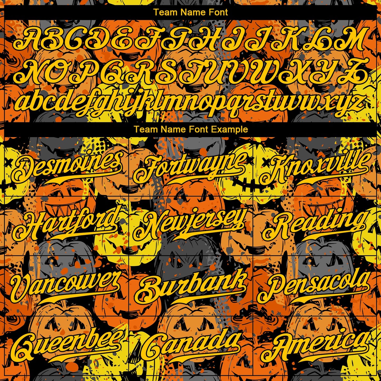 Custom 3D Pattern Halloween Pumpkins Authentic Baseball Jersey - Sky-Custom