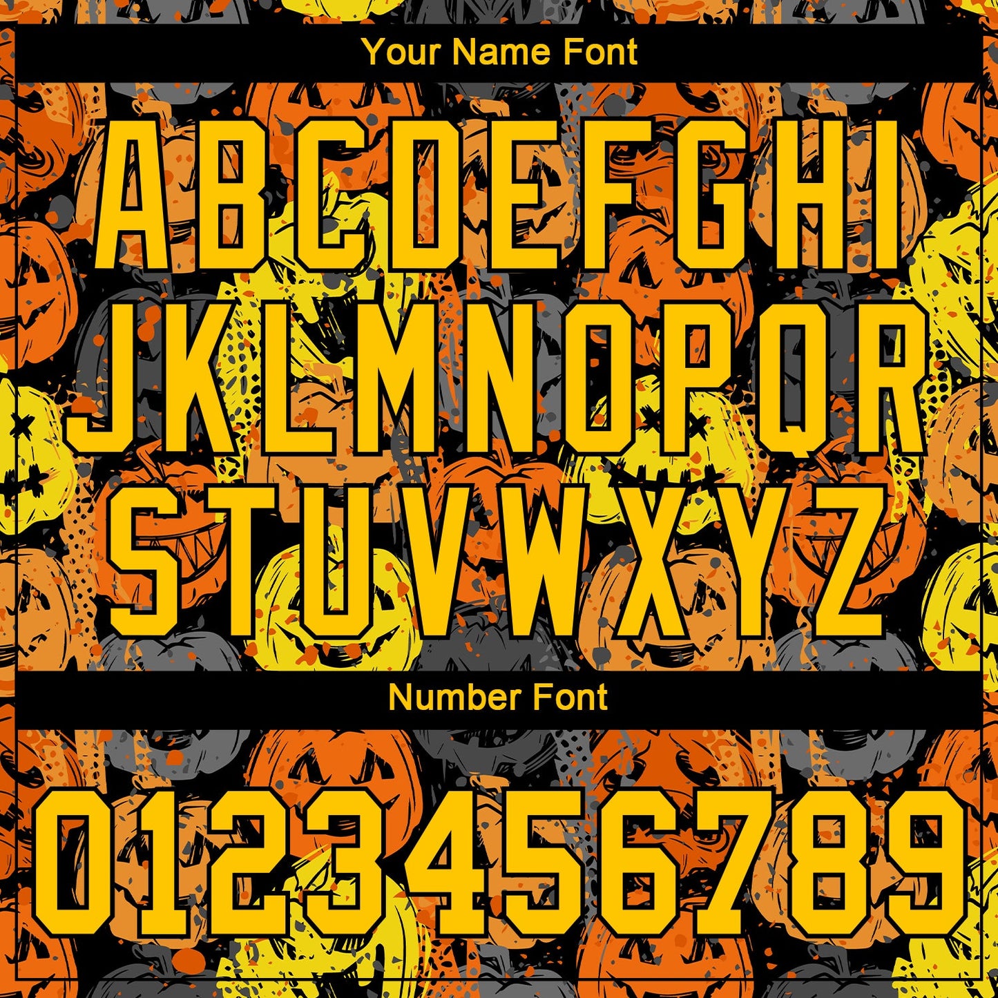 Custom 3D Pattern Halloween Pumpkins Authentic Baseball Jersey - Sky-Custom