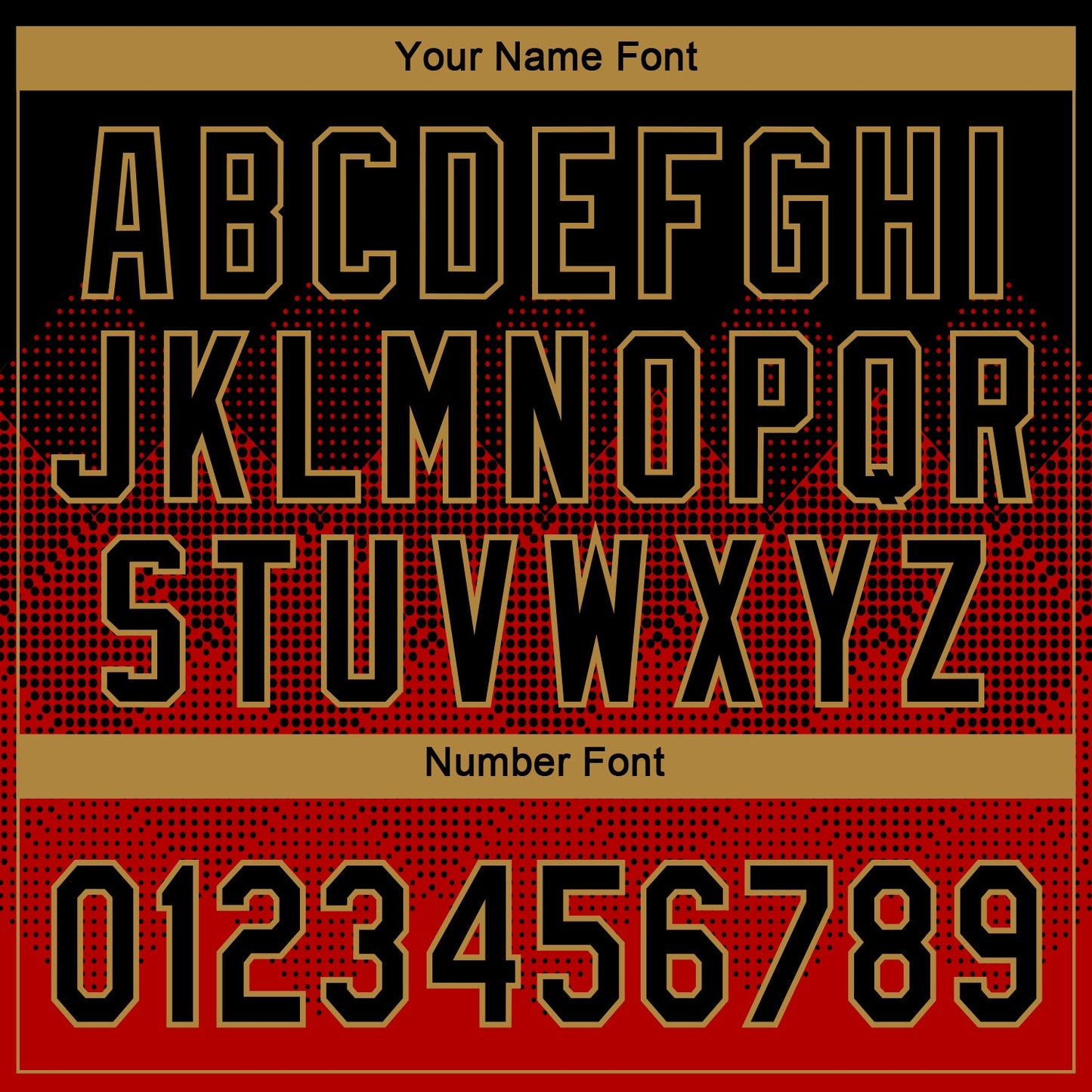 Custom Red Black-Old Gold 3D Pattern Design Authentic Baseball Jersey - Sky-Custom