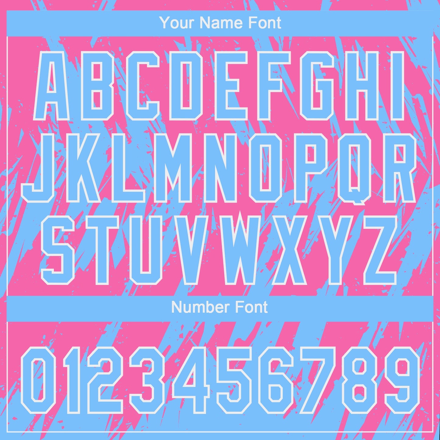 Custom Pink Powder Blue-White 3D Pattern Design Authentic Baseball Jersey - Sky-Custom