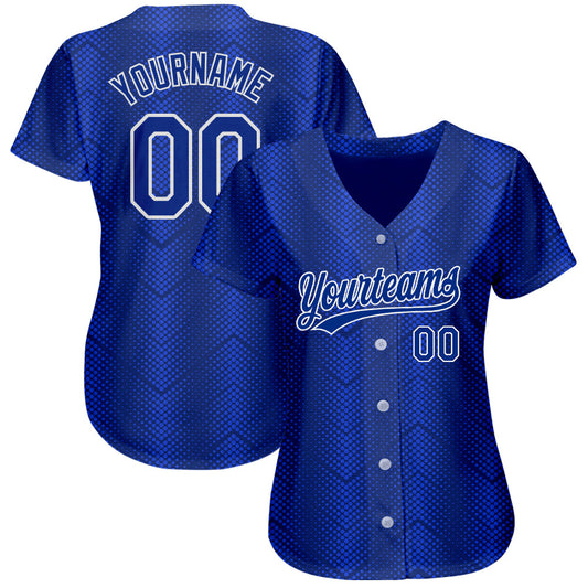 Custom Royal Royal-Navy 3D Pattern Design Authentic Baseball Jersey - Sky-Custom