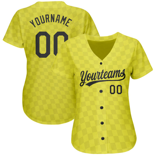 Custom Gold Black 3D Pattern Design Authentic Baseball Jersey - Sky-Custom