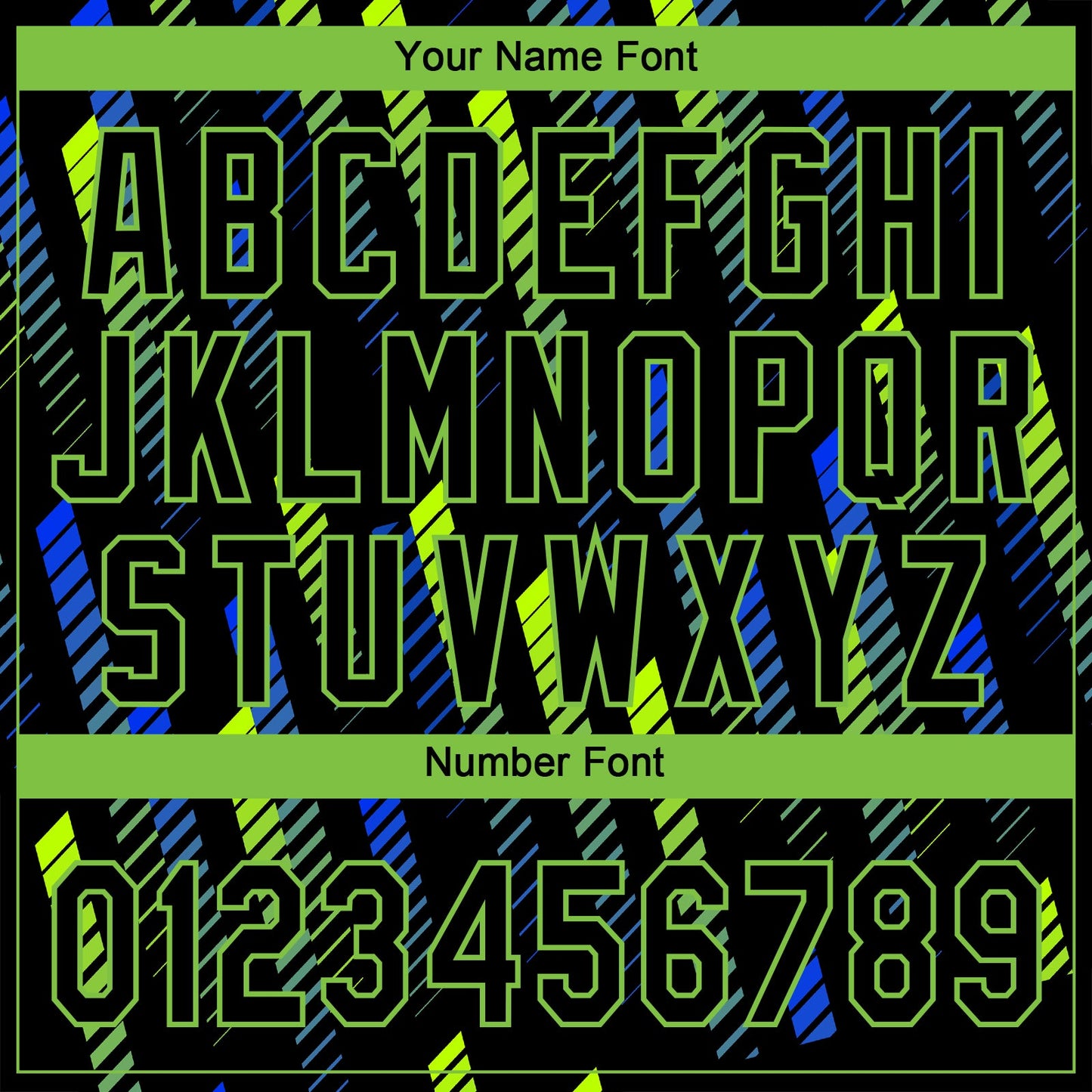 Custom Black Black Neon Green-Royal 3D Pattern Design Authentic Baseball Jersey - Sky-Custom