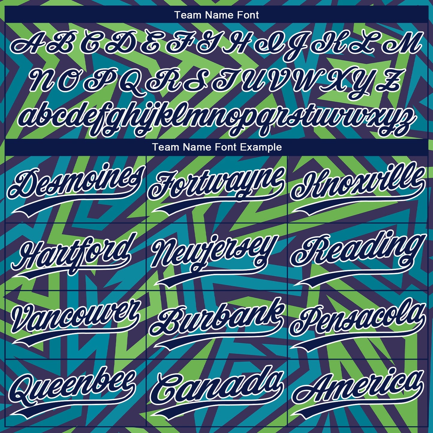 Custom Teal Navy-Kelly Green 3D Pattern Design Authentic Baseball Jersey - Sky-Custom