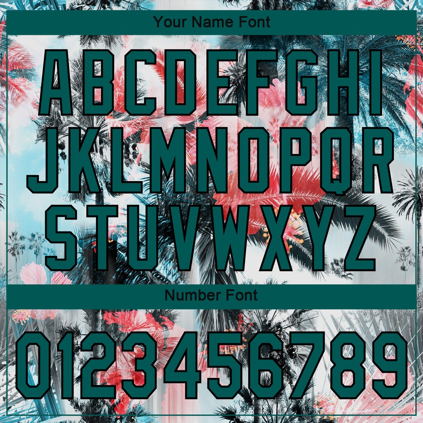 Custom White Midnight Green-Black 3D Pattern Design Hawaii Palm Trees Authentic Baseball Jersey - Sky-Custom