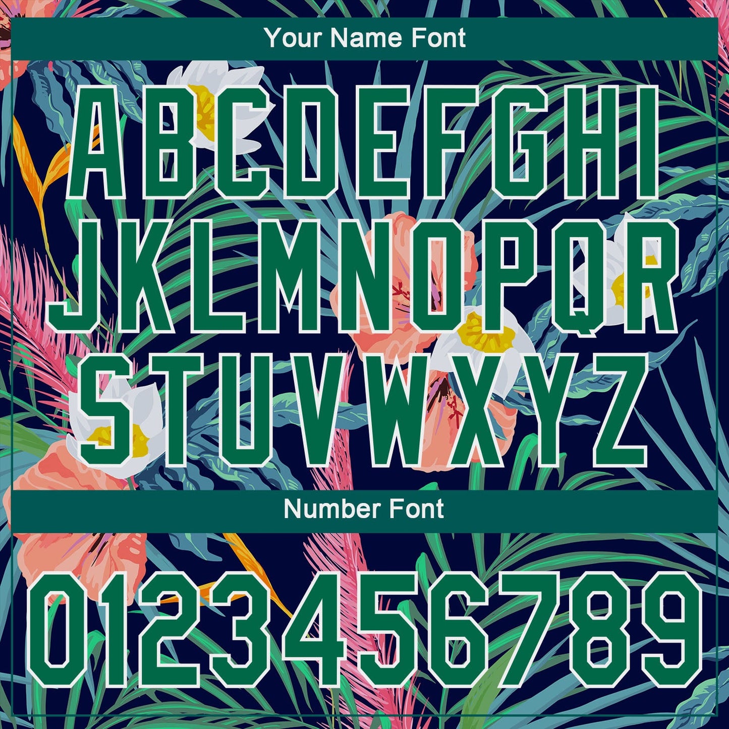 Custom Black Kelly Green-White 3D Pattern Design Hawaii Palm Leaves And Flowers Authentic Baseball Jersey - Sky-Custom