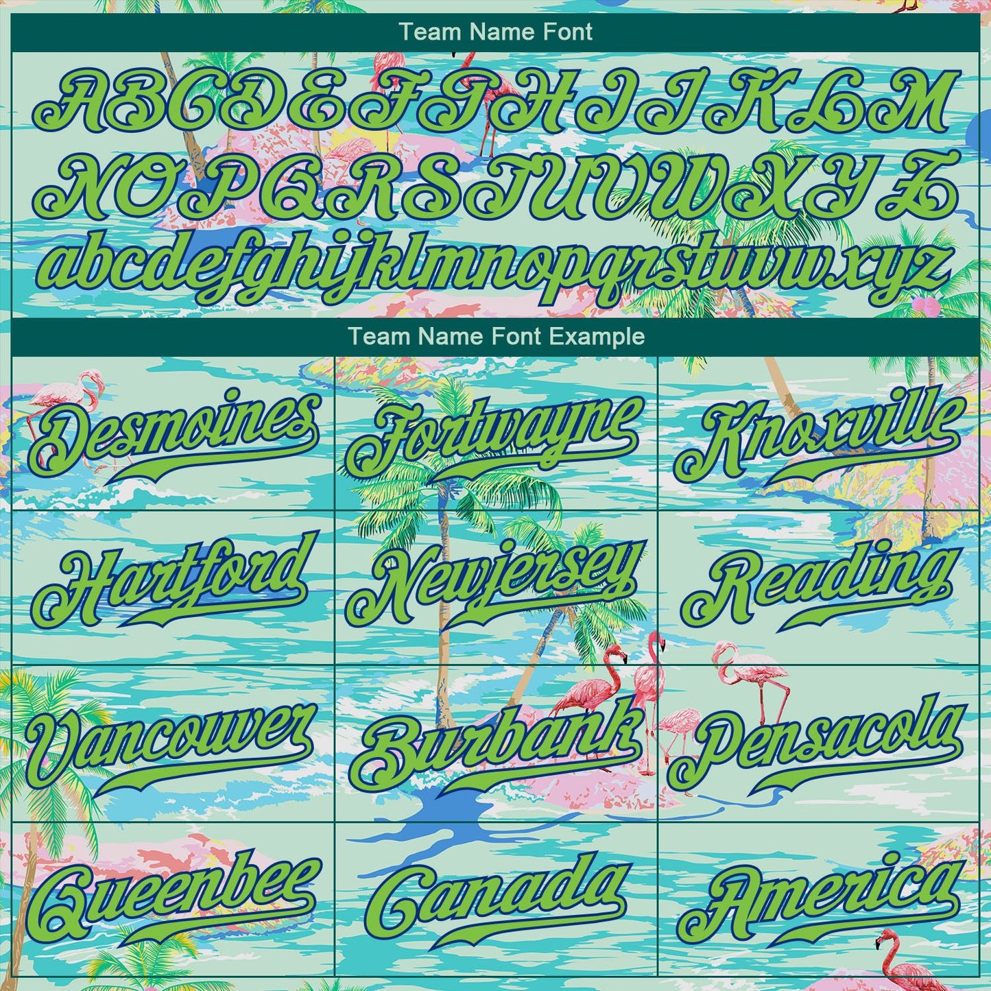 Custom Lakes Blue Neon Green-Royal 3D Pattern Design Beach Hawaii Palm Trees And Flamingo Authentic Baseball Jersey - Sky-Custom