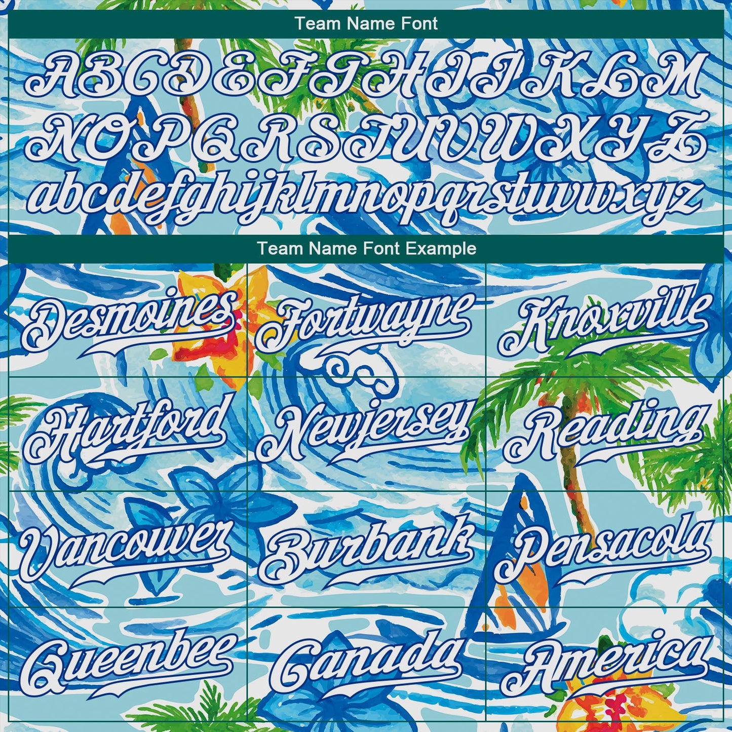 Custom White Royal 3D Pattern Design Beach Hawaii Palm Trees And Flowers Authentic Baseball Jersey - Sky-Custom