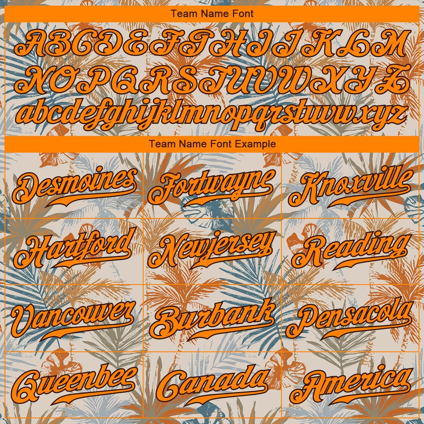 Custom Cream Bay Orange-Brown 3D Pattern Design Hawaii Palm Leaves Authentic Baseball Jersey - Sky-Custom