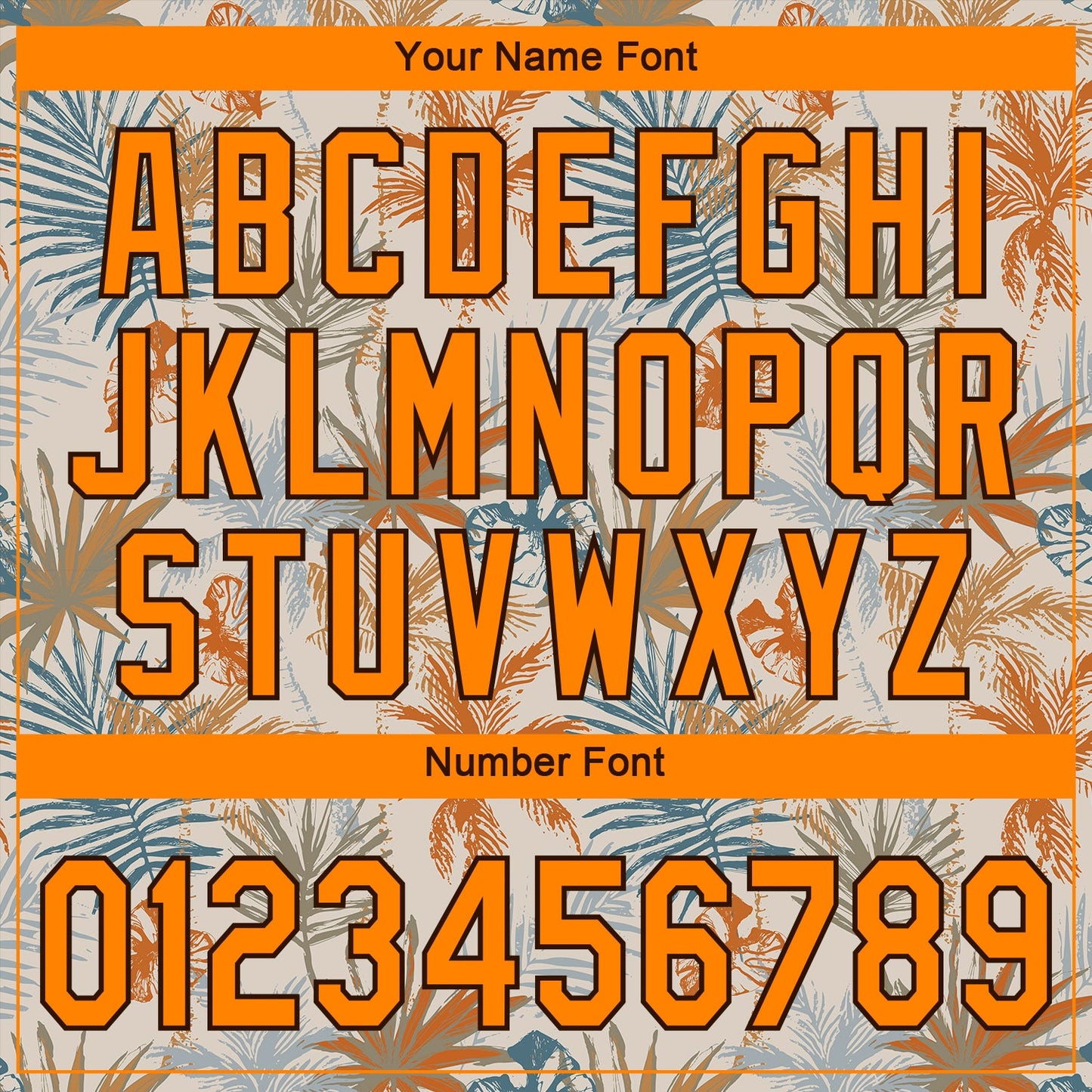 Custom Cream Bay Orange-Brown 3D Pattern Design Hawaii Palm Leaves Authentic Baseball Jersey - Sky-Custom
