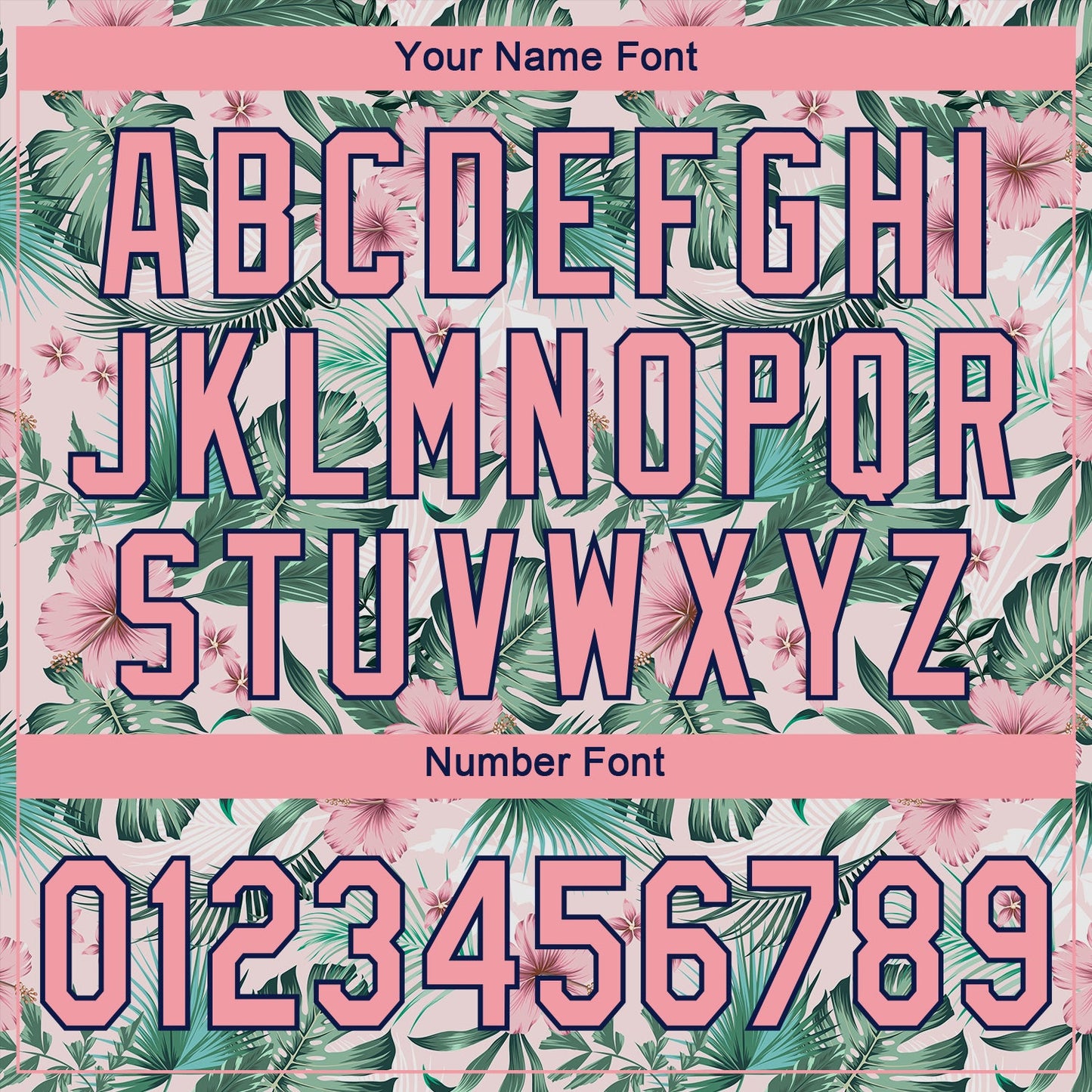 Custom White Medium Pink-Navy 3D Pattern Design Hawaii Palm Leaves And Flowers Authentic Baseball Jersey - Sky-Custom