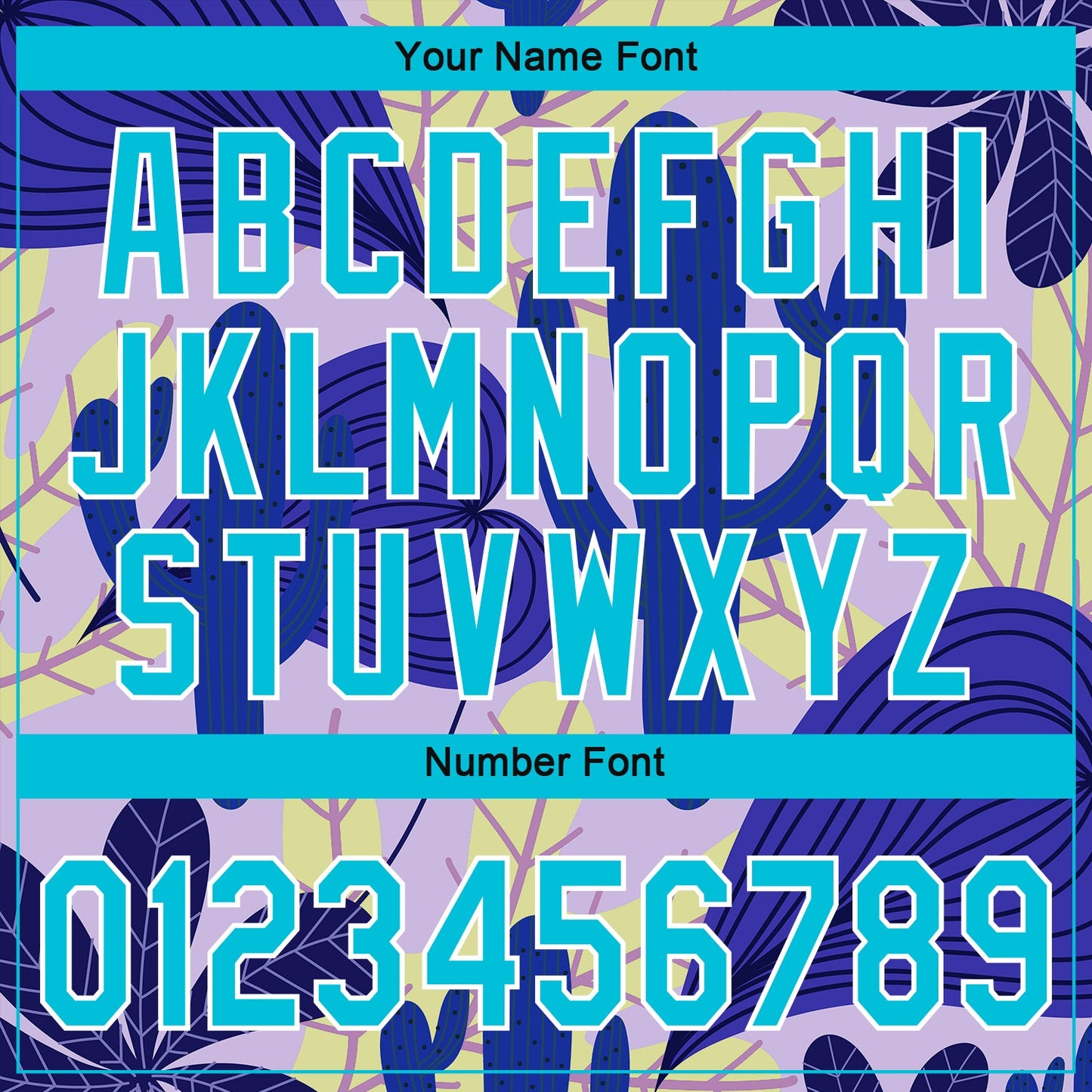 Custom Purple Lakes Blue-White 3D Pattern Design Cactus And Leaves Authentic Baseball Jersey - Sky-Custom