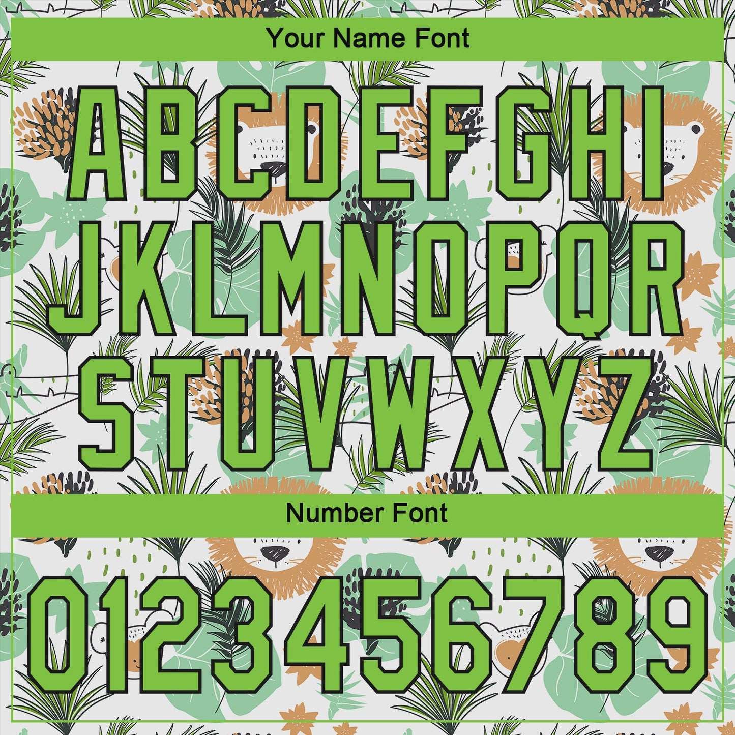 Custom White Neon Green-Black 3D Pattern Design Hawaii Palm Leaves And Lions Authentic Baseball Jersey - Sky-Custom