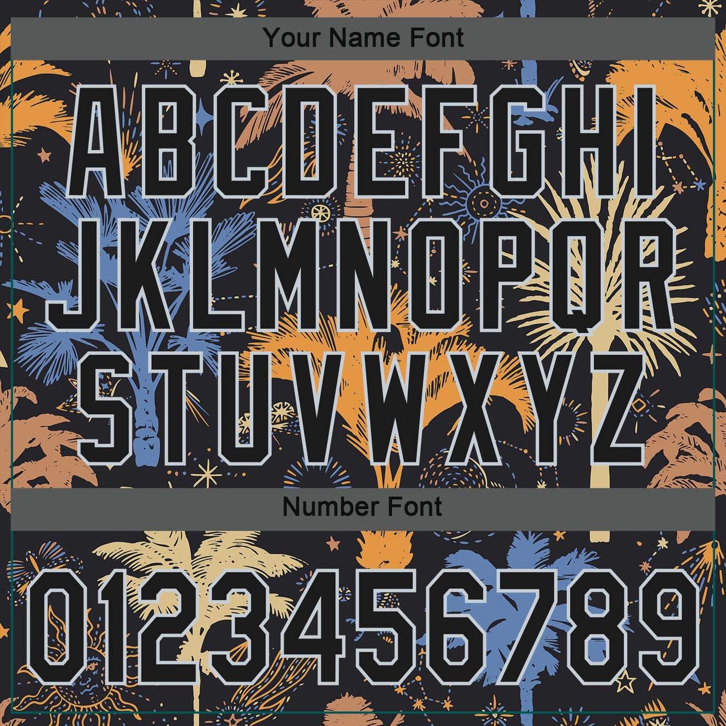 Custom Black Silver 3D Pattern Design Hawaii Palm Trees Authentic Baseball Jersey - Sky-Custom