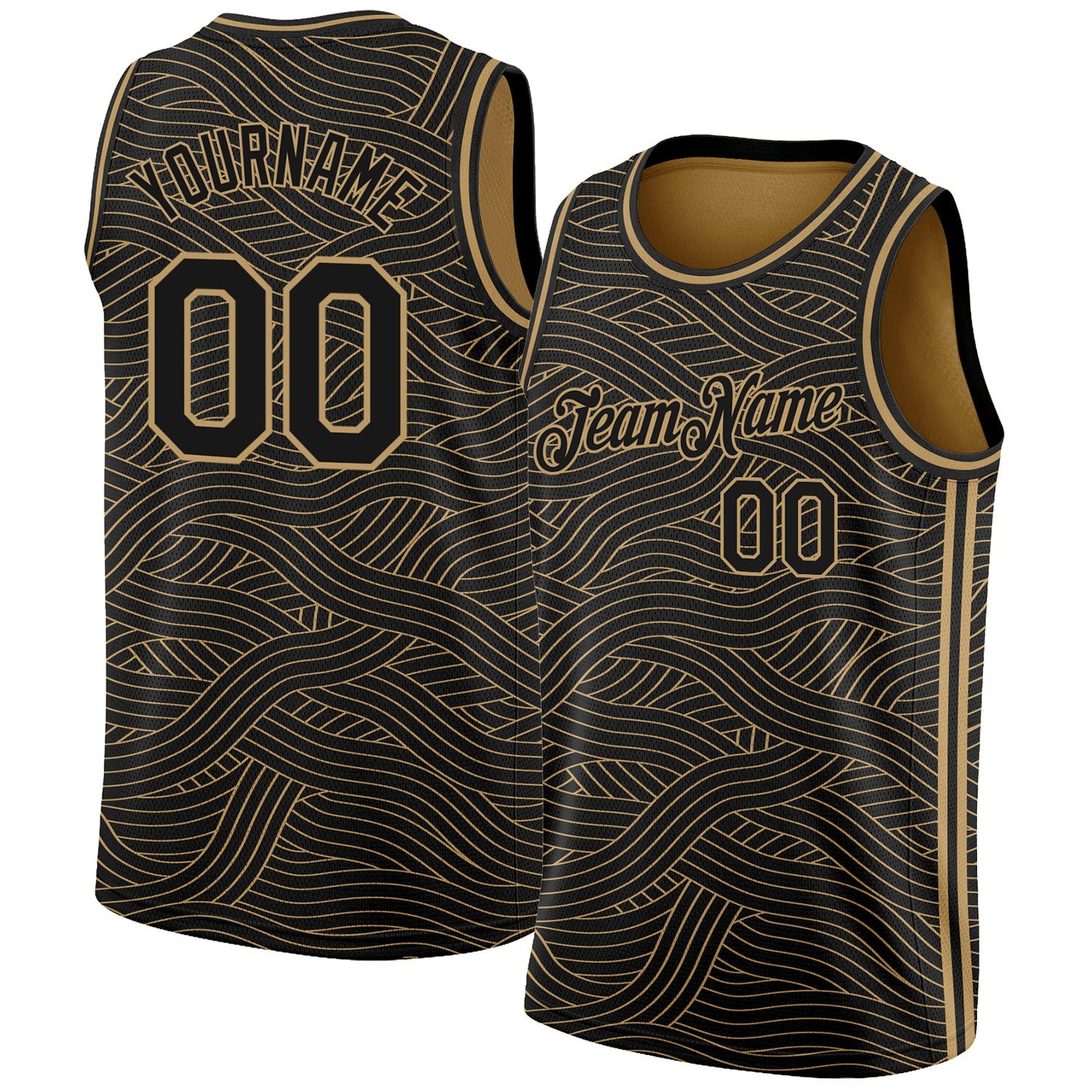 Custom Black Old Gold Authentic City Edition Basketball Jersey - Sky-Custom