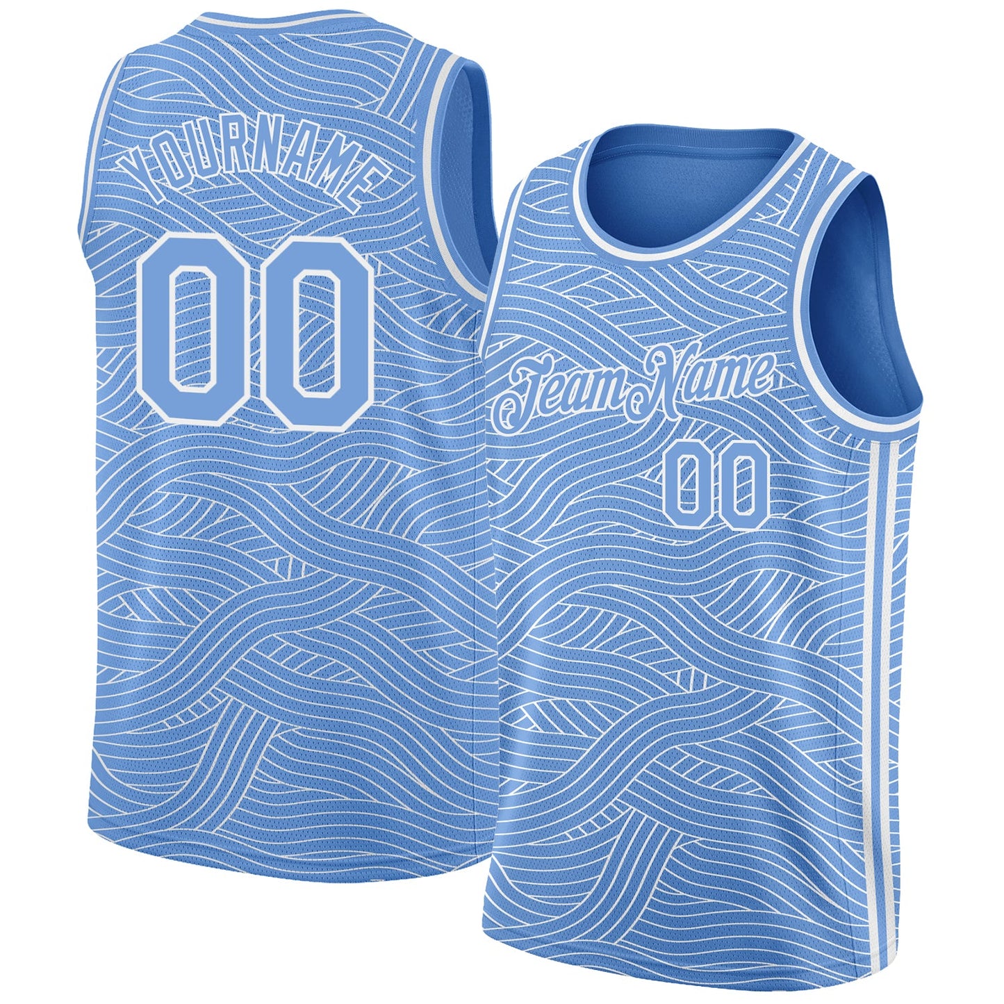 Custom Light Blue White Authentic City Edition Basketball Jersey - Sky-Custom