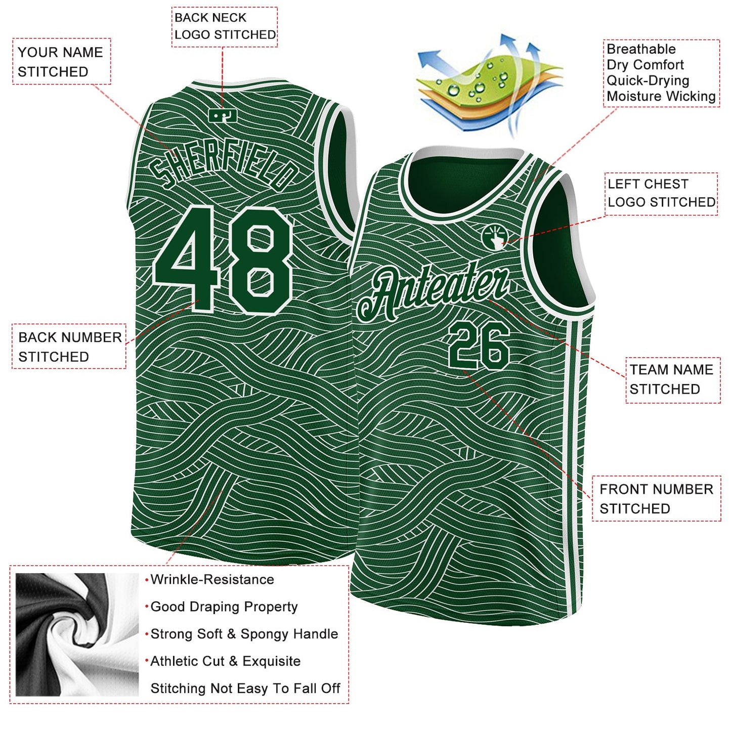Custom Green White Authentic City Edition Basketball Jersey - Sky-Custom