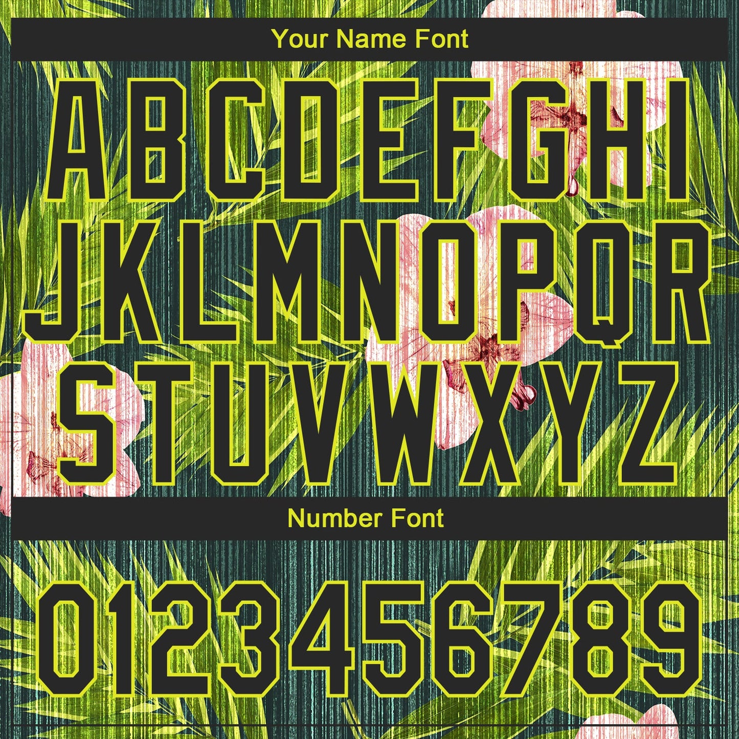 Custom Black Neon Yellow 3D Pattern Design Hawaii Tropical Palm Leaves With Orchids Authentic Baseball Jersey - Sky-Custom