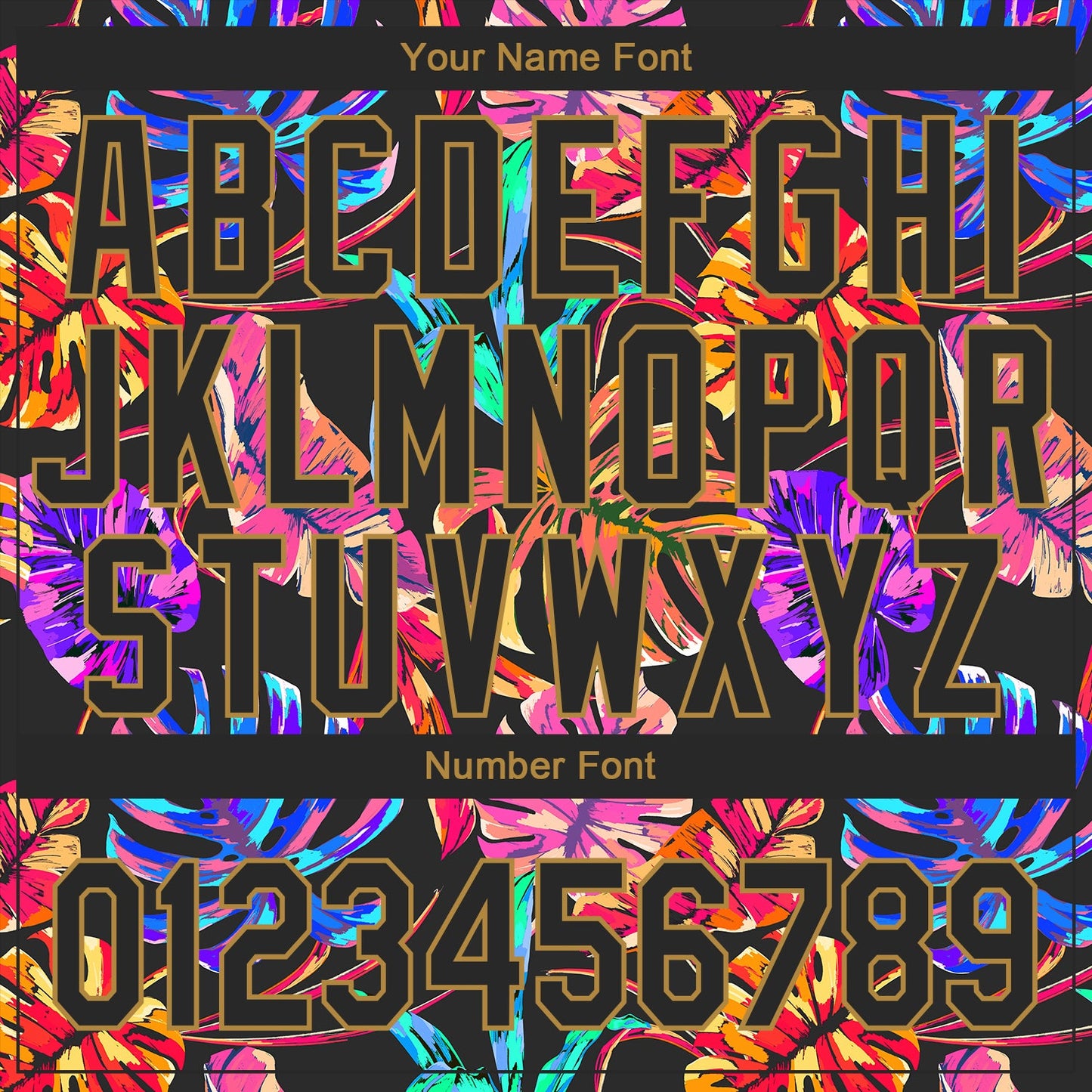 Custom Black Old Gold 3D Pattern Design Hawaii Tropical Palm Leaves Authentic Baseball Jersey - Sky-Custom