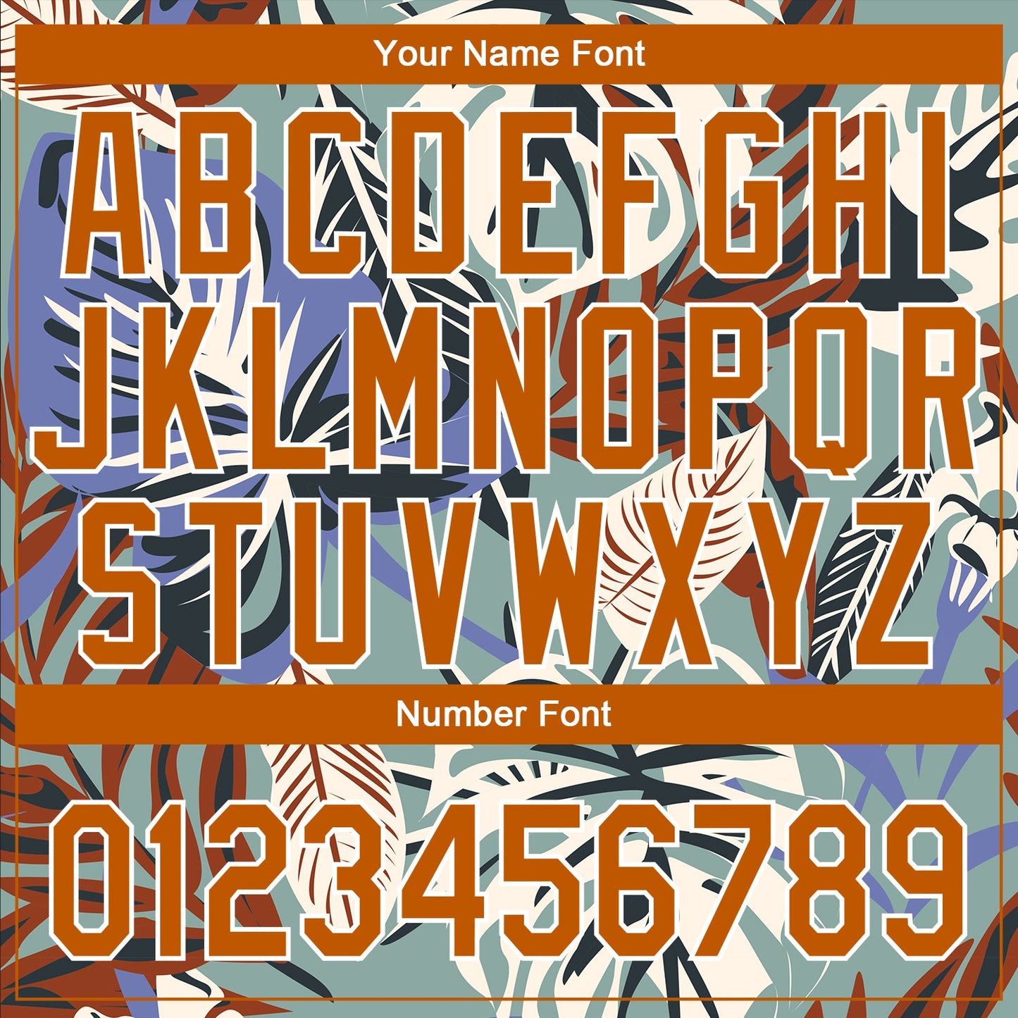 Custom Teal Texas Orange-White 3D Pattern Design Hawaii Tropical Palm Leaves Authentic Baseball Jersey - Sky-Custom