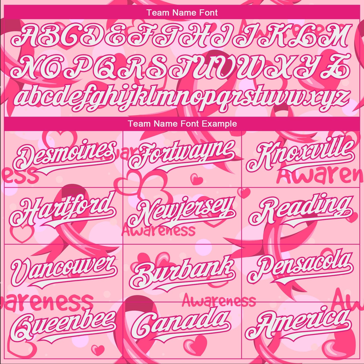 Custom Pink White-Hot Pink 3D Pink Ribbon Breast Cancer Awareness Month Women Health Care Support Authentic Baseball Jersey - Sky-Custom