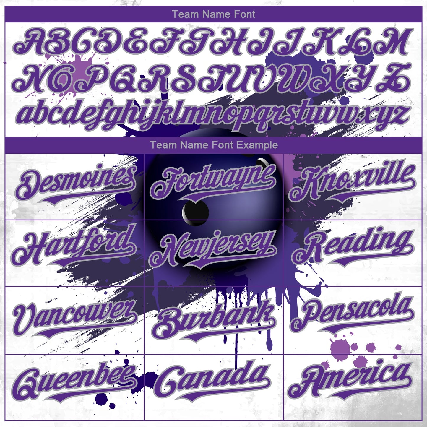 Custom White Purple-Gray 3D Pattern Design Bowling Ball Authentic Baseball Jersey - Sky-Custom