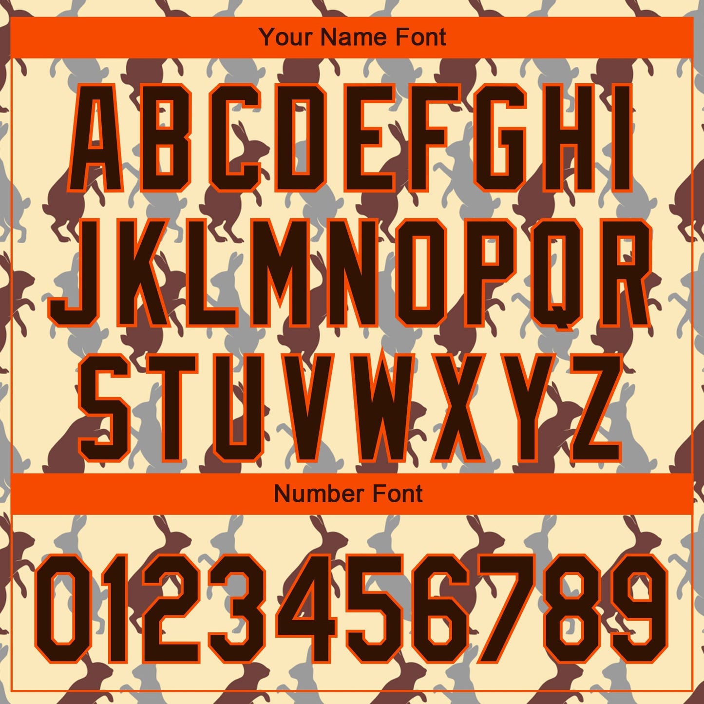 Custom City Cream Brown-Orange 3D Pattern Design Rabbit Authentic Baseball Jersey - Sky-Custom