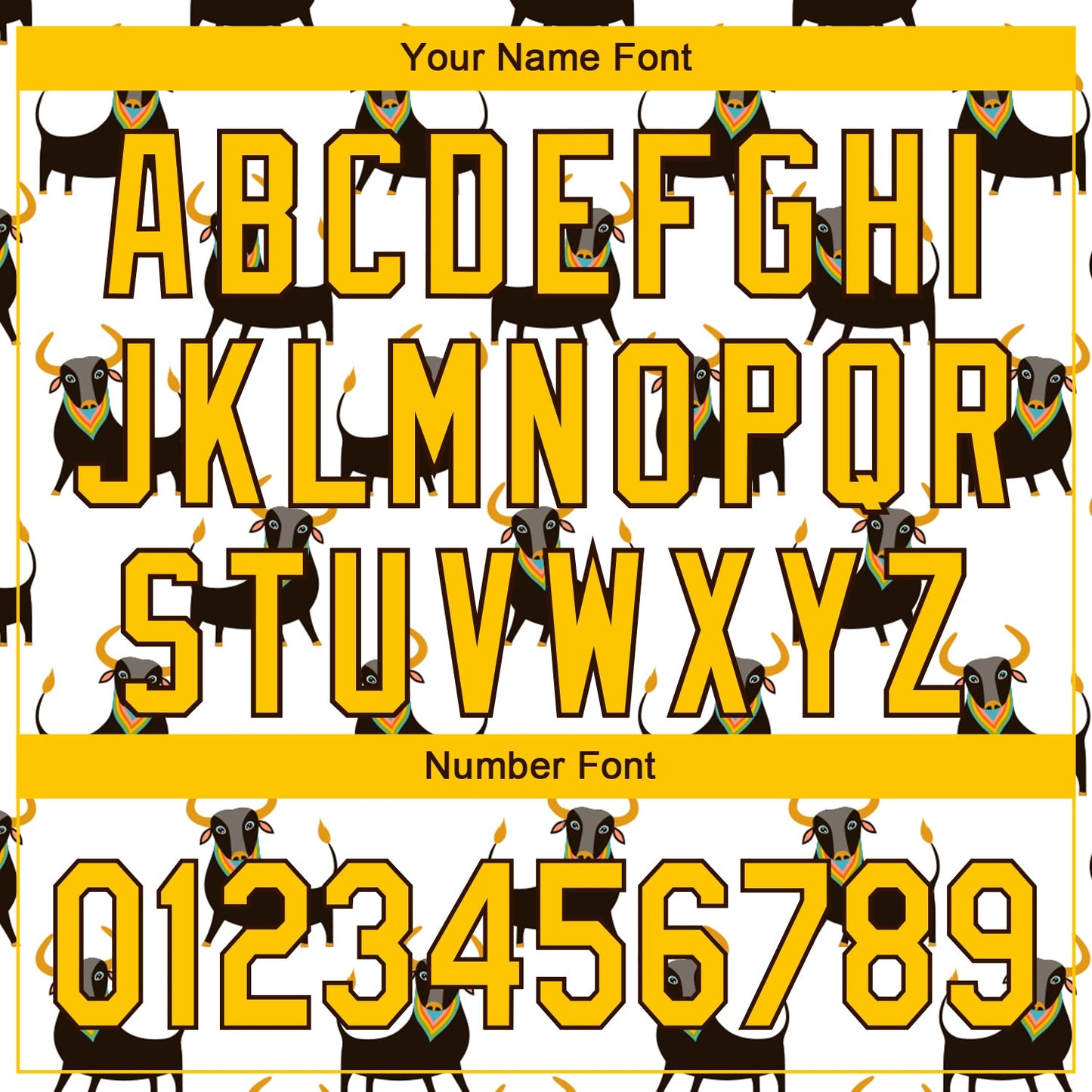Custom White Yellow-Brown 3D Pattern Design Ox Authentic Baseball Jersey - Sky-Custom