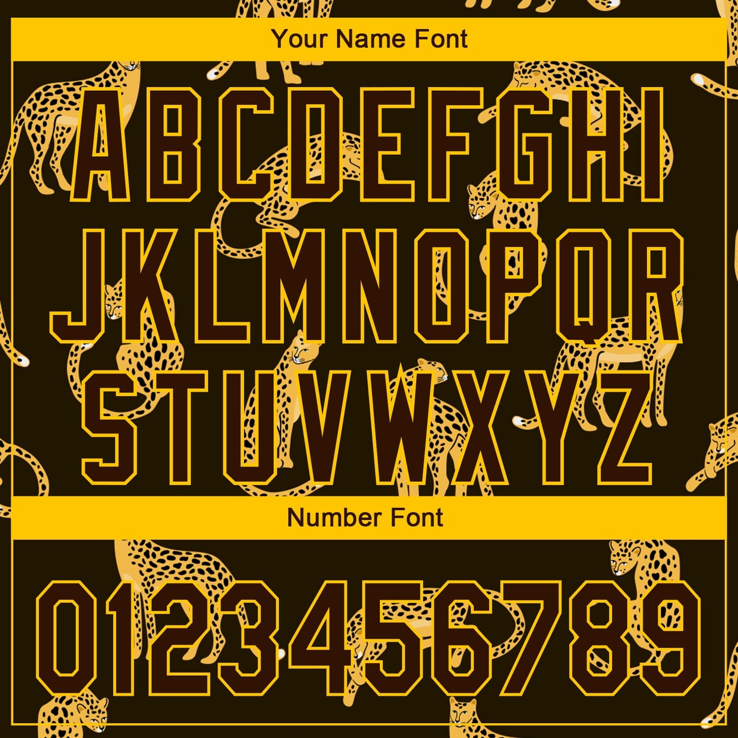 Custom Brown Yellow 3D Pattern Design Leopard Authentic Baseball Jersey - Sky-Custom