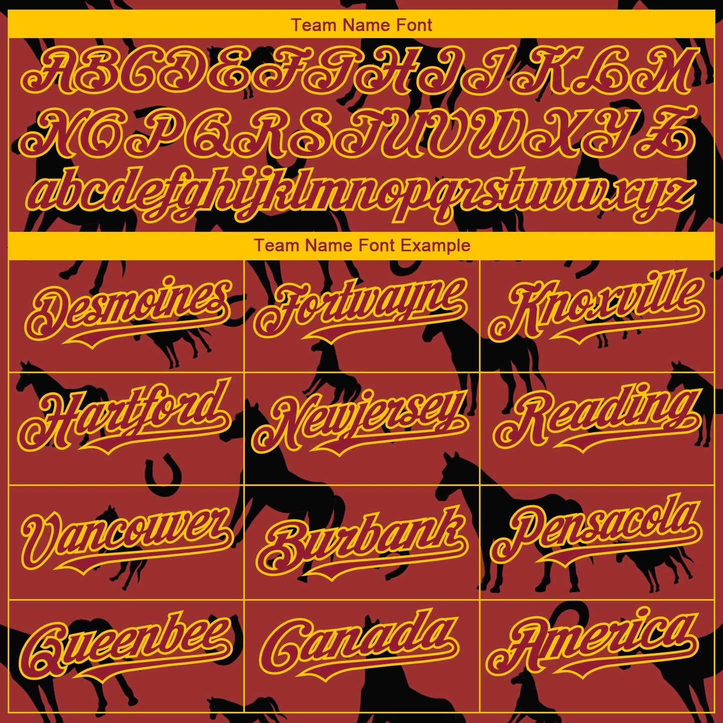Custom Cardinal Yellow 3D Pattern Design Horse Authentic Baseball Jersey - Sky-Custom
