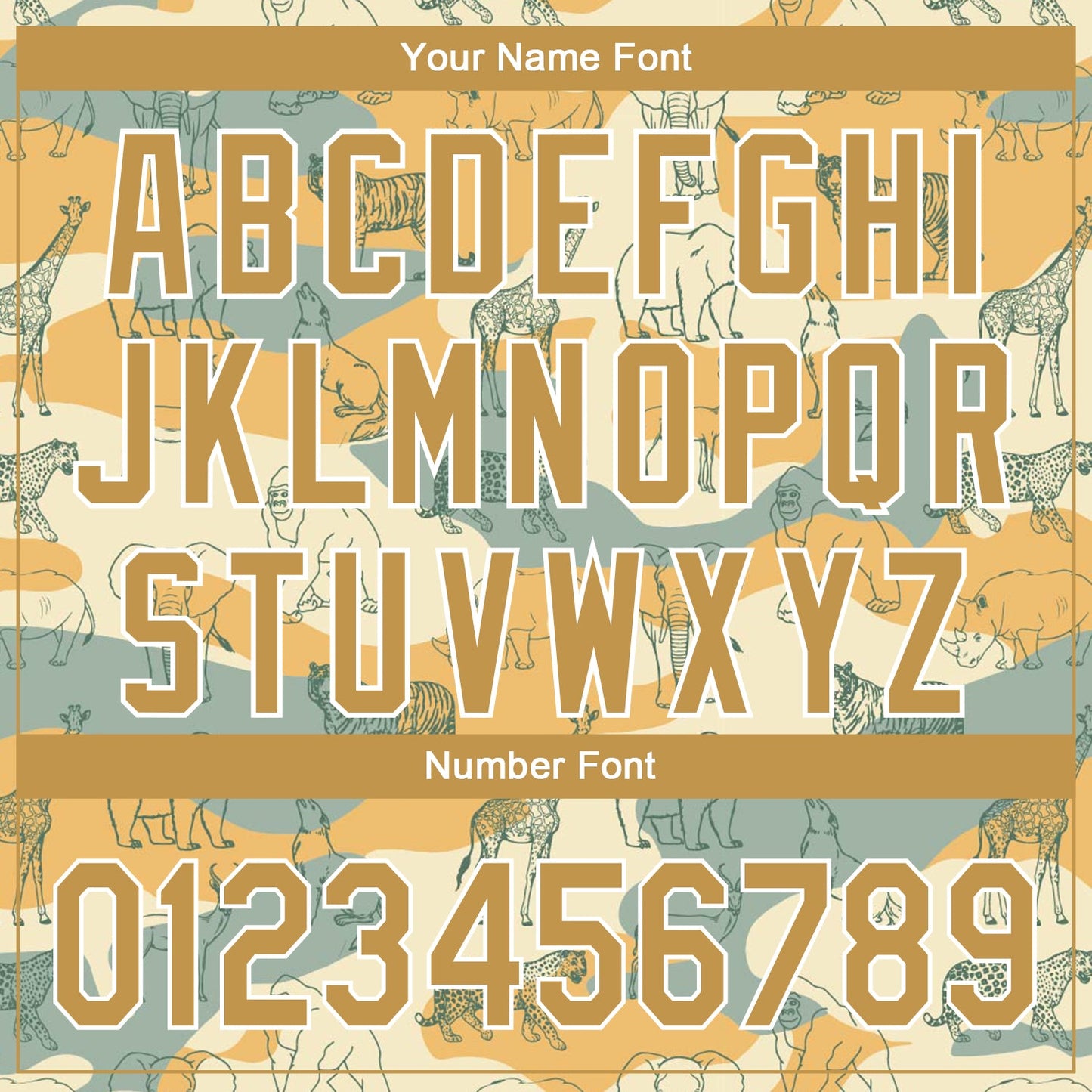 Custom Cream Old Gold-White 3D Pattern Design Animal Authentic Baseball Jersey - Sky-Custom