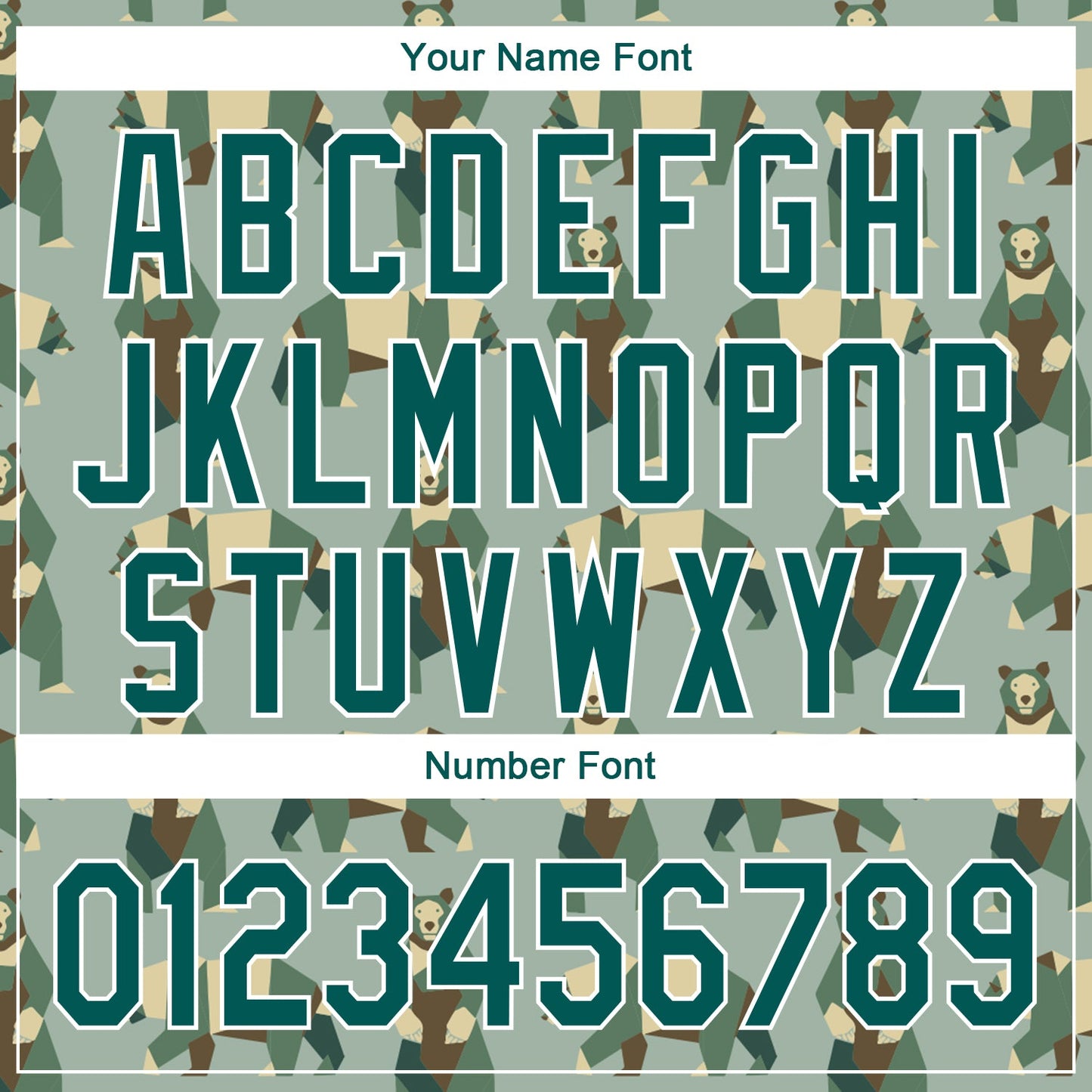 Custom Green Grass Green-White 3D Pattern Design Bear Authentic Baseball Jersey - Sky-Custom