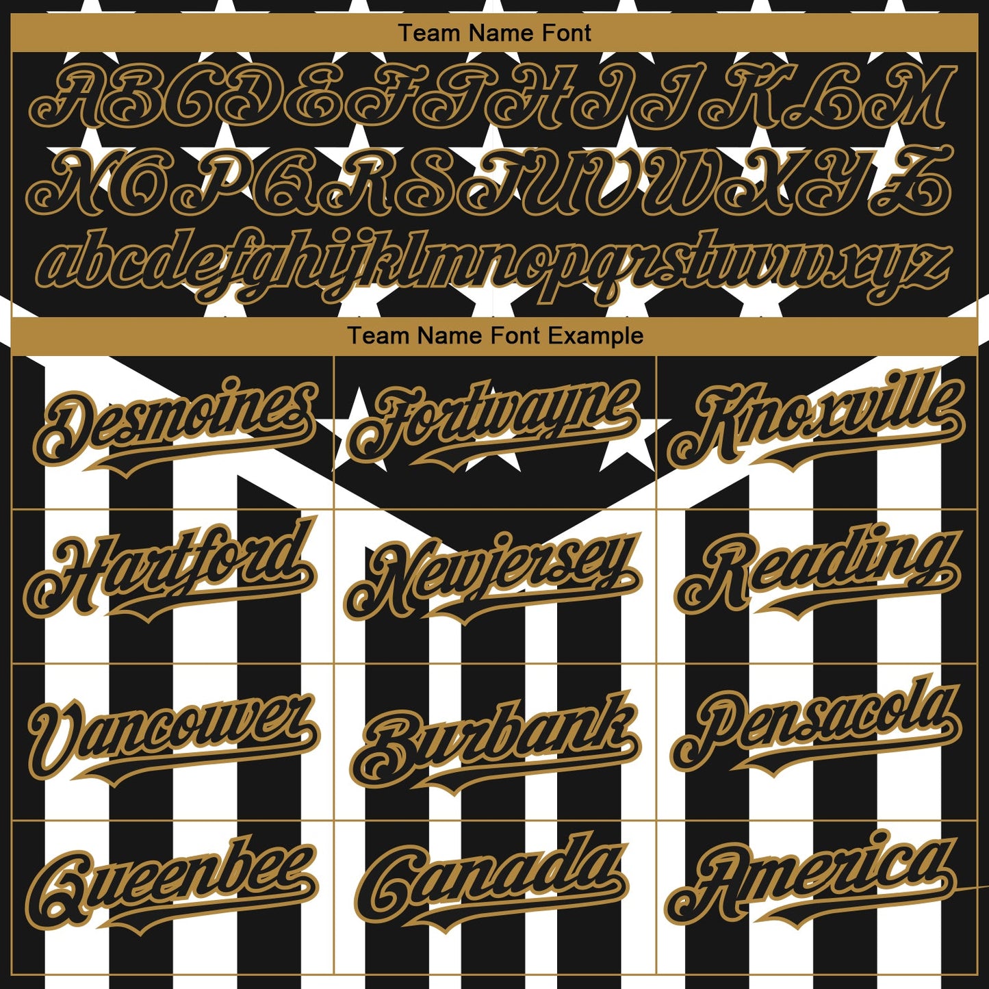 Custom Black Old Gold-White 3D American Flag Authentic Baseball Jersey - Sky-Custom