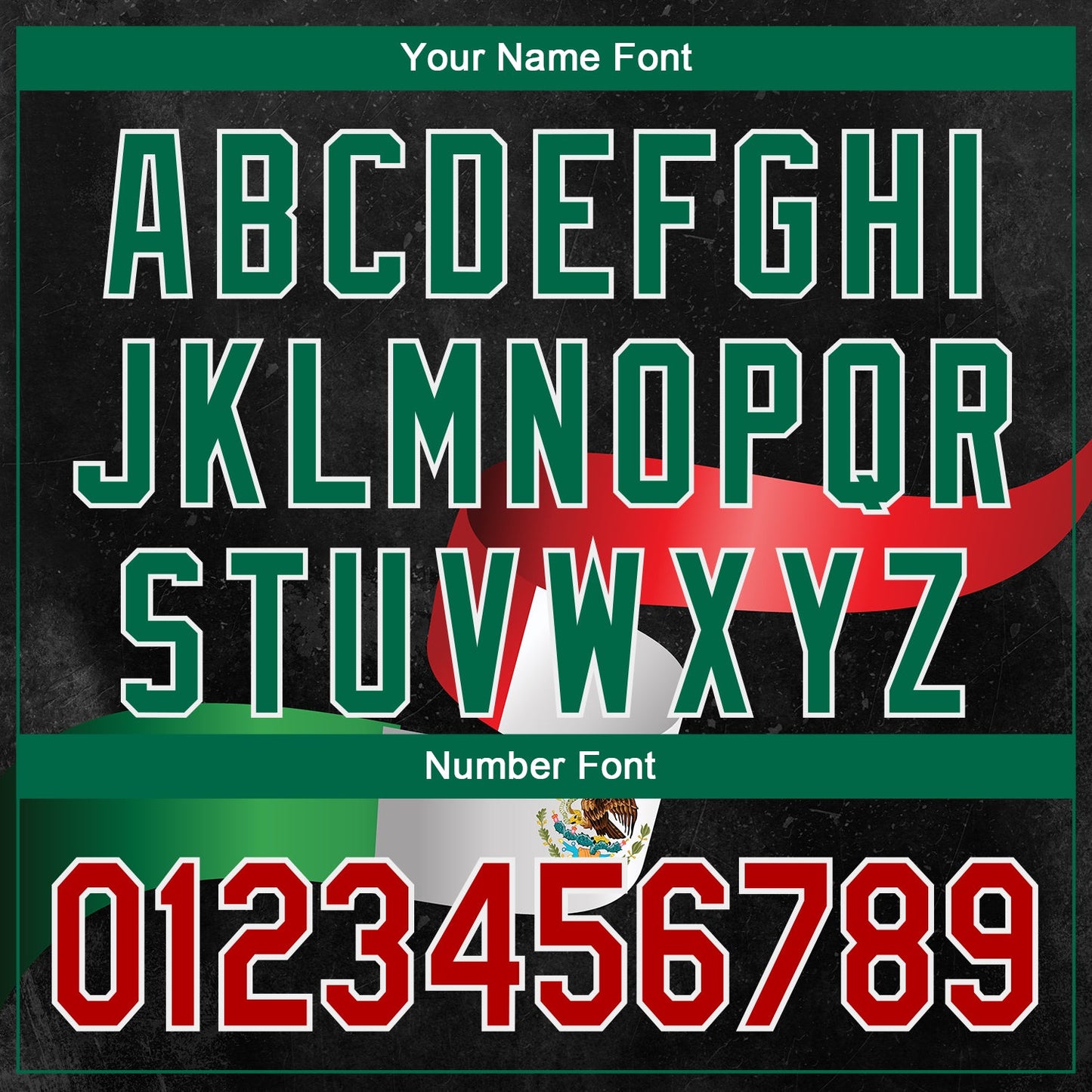 Custom Black Red Kelly Green 3D Mexican Flag Authentic Baseball Jersey - Sky-Custom