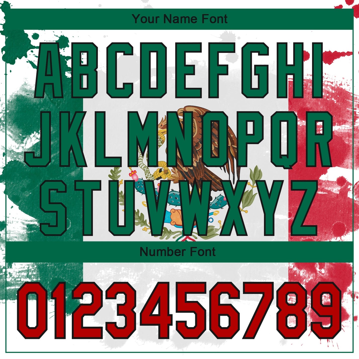 Custom White Red Kelly Green-Black 3D Mexican Flag Authentic Baseball Jersey - Sky-Custom