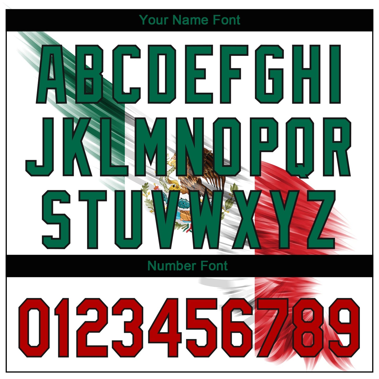 Custom White Red Kelly Green-Black 3D The Abstract Wing With Mexican Flag Authentic Baseball Jersey - Sky-Custom