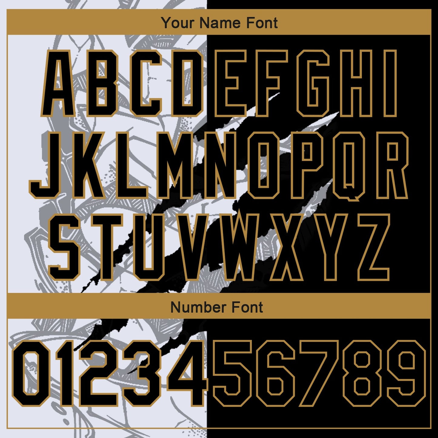 Custom Graffiti Pattern Black-Old Gold 3D Scratch Authentic Basketball Jersey - Sky-Custom