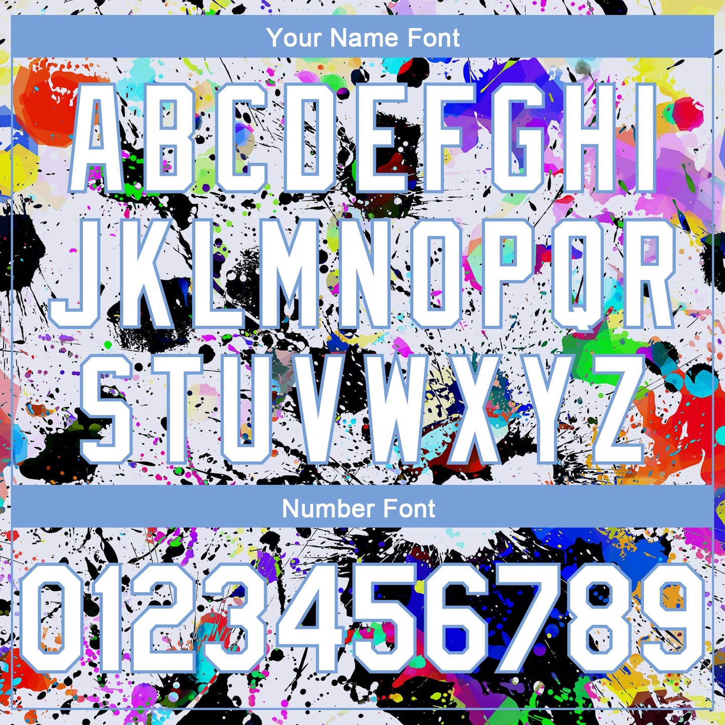 Custom Graffiti Pattern White-Light Blue 3D Grunge Art Authentic Basketball Jersey - Sky-Custom